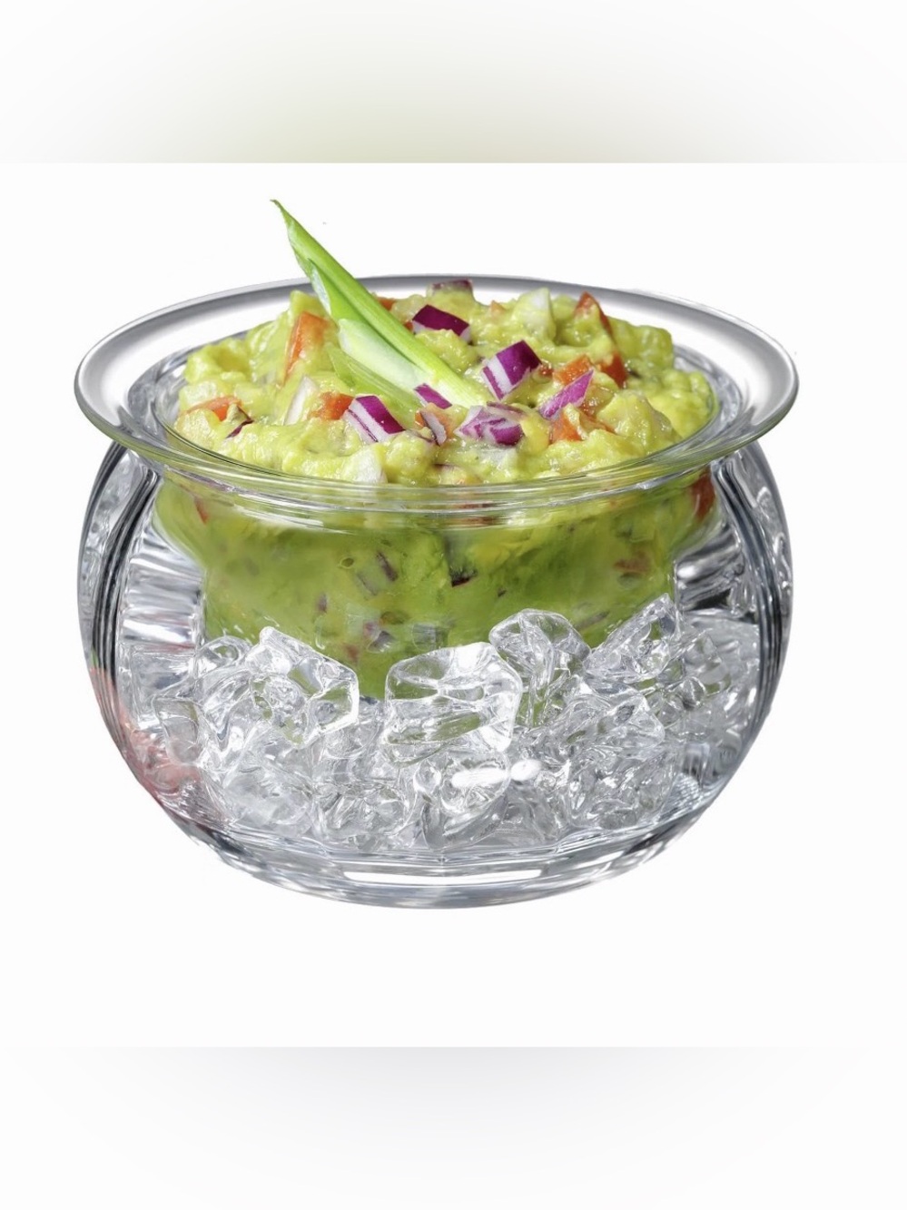 Prodyne Dips on Ice Stainless Steel & Acrylic Dip Bowl, 16 oz, Clear